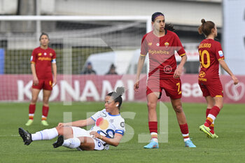 2022-02-27 - Flaminia Simonetti of Inter Women and Andressa Alves of AS Roma Women during the 15th day of the Serie A Championship between A.S. Roma Women and Inter Women at the stadio Tre Fontane on 25th of January, 2022 in Rome, Italy. - AS ROMA VS INTER - FC INTERNAZIONALE - ITALIAN SERIE A WOMEN - SOCCER