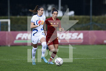 2022-02-27 - Angelica Soffia of AS Roma during the Serie A Women match between AS Roma and FC Internazionale at Stadio Tre Fontane on February 27, 2022 in Rome, Italy. - AS ROMA VS INTER - FC INTERNAZIONALE - ITALIAN SERIE A WOMEN - SOCCER