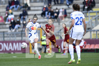 2022-02-27 - Ghoutia Karchouni of Inter during the Serie A Women match between AS Roma and FC Internazionale at Stadio Tre Fontane on February 27, 2022 in Rome, Italy. - AS ROMA VS INTER - FC INTERNAZIONALE - ITALIAN SERIE A WOMEN - SOCCER