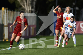 2022-02-27 - Emilie Haavi of AS Roma during the Serie A Women match between AS Roma and FC Internazionale at Stadio Tre Fontane on February 27, 2022 in Rome, Italy. - AS ROMA VS INTER - FC INTERNAZIONALE - ITALIAN SERIE A WOMEN - SOCCER