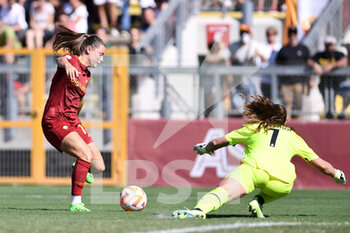 2022-09-10 - Emilie Bosshard Haavi of AS Roma during the Serie A Women match between AS Roma and AC Milan at Stadio Tre Fontane on September 10, 2022 in Rome, Italy. - AS ROMA VS AC MILAN - ITALIAN SERIE A WOMEN - SOCCER