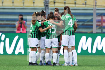 2022-09-12 - Giada Pondini (US Sassuolo) celebrates after scoring a goal  - PARMA CALCIO VS US SASSUOLO - ITALIAN SERIE A WOMEN - SOCCER