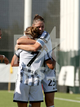 2022-09-16 - Cecilia Salvai (Juventus Women) celebrates the goal of Valentina Cernoia (Juventus Women) - JUVENTUS FC VS AS ROMA - ITALIAN SERIE A WOMEN - SOCCER