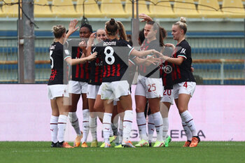 2022-09-24 - Valentina Bergamaschi (AC Milan) celebrates - PARMA CALCIO VS AC MILAN - ITALIAN SERIE A WOMEN - SOCCER