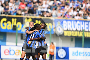 2022-10-15 - Chawingat Tabitha of Fc Inter celebrating after a goal during the Italian Serie A tootball match between Inter FC Internazionale and AC MIlan on 15 of October 2022 at Stadio Breda in Sesto San Giovanni, Italy Credit: Tiziano Ballabio - INTER - FC INTERNAZIONALE VS AC MILAN - ITALIAN SERIE A WOMEN - SOCCER