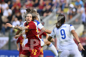 2022-10-23 - Elena Linari of AS Roma Women during the 7th day of the Serie A Championship between A.S. Roma Women and F.C. Como Women at the stadio Tre Fontane on 23th of September, 2022 in Rome, Italy. - AS ROMA VS COMO WOMEN - ITALIAN SERIE A WOMEN - SOCCER
