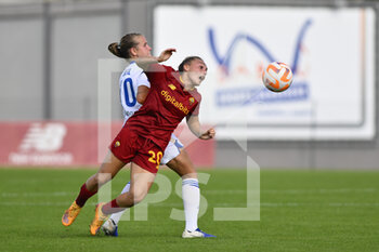 2022-10-23 - Giada Greggi of AS Roma Women during the 7th day of the Serie A Championship between A.S. Roma Women and F.C. Como Women at the stadio Tre Fontane on 23th of September, 2022 in Rome, Italy. - AS ROMA VS COMO WOMEN - ITALIAN SERIE A WOMEN - SOCCER