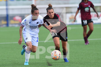 2022-12-03 - Cecilia Re AC Sampdoria and Virginia Di Giammarinc  Pomigliano Calcio  competes for the ball with  during the Women’s Serie A match between Pomigliano Calcio   v UC Sampdoria  at Stadio Comunale Palma Campania - POMIGLIANO CALCIO VS UC SAMPDORIA - ITALIAN SERIE A WOMEN - SOCCER