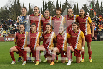 2022-12-11 - A.S. Roma Team during the 12th day of the Serie A Championship between A.S. Roma Women and Juventus F.C. Women at the Stadio Tre Fontane on 11th of December, 2022 in Rome, Italy..  - AS ROMA VS JUVENTUS FC - ITALIAN SERIE A WOMEN - SOCCER