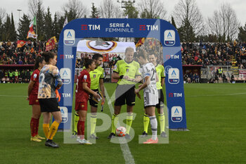 2022-12-11 - Elisa Bartoli of AS Roma Women and Lisa Boattin of Juventus Women during the 12th day of the Serie A Championship between A.S. Roma Women and Juventus F.C. Women at the Stadio Tre Fontane on 11th of December, 2022 in Rome, Italy. - AS ROMA VS JUVENTUS FC - ITALIAN SERIE A WOMEN - SOCCER