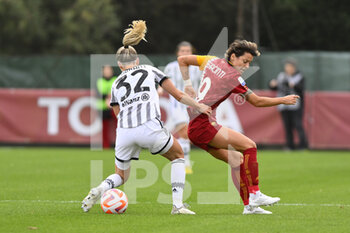 2022-12-11 - Linda Birgitta Sembrant  of Juventus Women and Valentina Giacinti of AS Roma Women during the 12th day of the Serie A Championship between A.S. Roma Women and Juventus F.C. Women at the Stadio Tre Fontane on 11th of December, 2022 in Rome, Italy. - AS ROMA VS JUVENTUS FC - ITALIAN SERIE A WOMEN - SOCCER