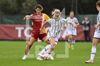 2022-12-11 - Linda Birgitta Sembrant  of Juventus Women and Valentina Giacinti of AS Roma Women during the 12th day of the Serie A Championship between A.S. Roma Women and Juventus F.C. Women at the Stadio Tre Fontane on 11th of December, 2022 in Rome, Italy. - AS ROMA VS JUVENTUS FC - ITALIAN SERIE A WOMEN - SOCCER