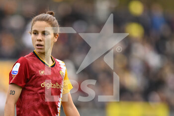 2022-12-11 - Manuela Giugliano of AS Roma Women during the 12th day of the Serie A Championship between A.S. Roma Women and Juventus F.C. Women at the Stadio Tre Fontane on 11th of December, 2022 in Rome, Italy. - AS ROMA VS JUVENTUS FC - ITALIAN SERIE A WOMEN - SOCCER