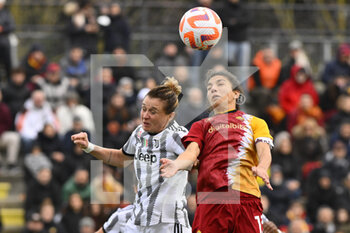 2022-12-11 - Elisa Bartoli of AS Roma Women and Cristiana Girelli of Juventus Women during the 12th day of the Serie A Championship between A.S. Roma Women and Juventus F.C. Women at the Stadio Tre Fontane on 11th of December, 2022 in Rome, Italy. - AS ROMA VS JUVENTUS FC - ITALIAN SERIE A WOMEN - SOCCER