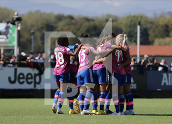 2022-10-02 - Arianna Caruso of Juventus Women celebrating with team mates  after a goal during the Italian Womens Serie A, Football match between Juventus Women and Pomigliano Women on October 2, 2022 at Juventus Training Ground, Vinovo, Italy. Photo Nderim Kaceli - JUVENTUS FC VS POMIGLIANO CALCIO - ITALIAN SERIE A WOMEN - SOCCER