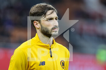 2022-01-06 - Matias Vina of AS Roma looks on during the Serie A 2021/22 football match between AC Milan and AS Roma at Giuseppe Meazza Stadium, Milan, Italy on January 06, 2022 - AC MILAN VS AS ROMA - ITALIAN SERIE A - SOCCER