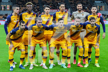 2022-01-06 - Team of AS Roma lineup during the Serie A 2021/22 football match between AC Milan and AS Roma at Giuseppe Meazza Stadium, Milan, Italy on January 06, 2022 - AC MILAN VS AS ROMA - ITALIAN SERIE A - SOCCER