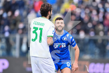 2022-01-09 - Patrick Cutrone (Empoli) and Gian Marco Ferrari (Sassuolo) - EMPOLI FC VS US SASSUOLO - ITALIAN SERIE A - SOCCER