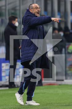 2022-01-09 - Maurizio Sarri Head Coach of SS Lazio shouts to his players during the Serie A 2021/22 football match between FC Internazionale and SS Lazio at Giuseppe Meazza Stadium, Milan, Italy on January 09, 2022 - INTER - FC INTERNAZIONALE VS SS LAZIO - ITALIAN SERIE A - SOCCER