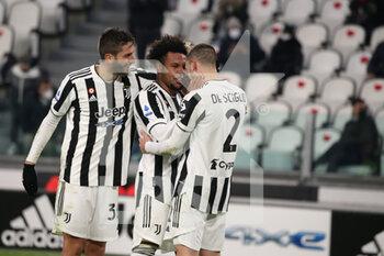 2022-01-15 - Weston McKennie (Juventus FC) celebrates the goal with Mattia De Sciglio (Juventus FC) - JUVENTUS FC VS UDINESE CALCIO - ITALIAN SERIE A - SOCCER