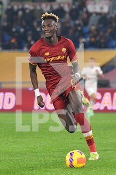 2022-01-16 - Tammy Abraham (AS Roma) during the  Italian Football Championship League A 2021/2022 match between AS Roma vs Cagliari at the Olimpic Stadium in Rome  on 16 January 2021. - AS ROMA VS CAGLIARI CALCIO - ITALIAN SERIE A - SOCCER