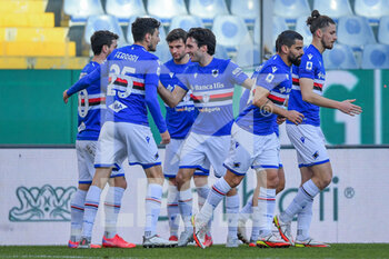 2022-01-15 - Team Sampdoria celebrates after scoring a goal - UC SAMPDORIA VS TORINO FC - ITALIAN SERIE A - SOCCER