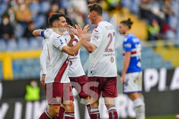 2022-01-15 - team Torino celebrates after scoring a goal - UC SAMPDORIA VS TORINO FC - ITALIAN SERIE A - SOCCER