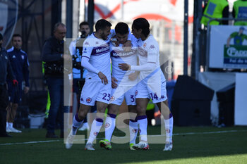 2022-01-23 - Riccardo Sottil of Fiorentina, Esultanza, Celebration after scoring goal - CAGLIARI CALCIO VS ACF FIORENTINA - ITALIAN SERIE A - SOCCER