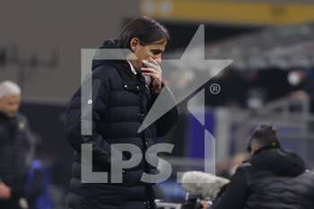 2022-01-22 - Simone Inzaghi Head Coach of FC Internazionale reacts during the Serie A 2021/22 football match between FC Internazionale and Venezia FC at Giuseppe Meazza Stadium, Milan, Italy on January 22, 2022 - INTER - FC INTERNAZIONALE VS VENEZIA FC - ITALIAN SERIE A - SOCCER