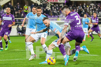 2022-02-05 - Cristiano Biraghi (Fiorentina) against Manuel Lazzari (Lazio) - ACF FIORENTINA VS SS LAZIO - ITALIAN SERIE A - SOCCER