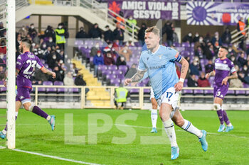 2022-02-05 - Ciro Immobile (Lazio) celebrates after scoring the 0 - 2 goal - ACF FIORENTINA VS SS LAZIO - ITALIAN SERIE A - SOCCER