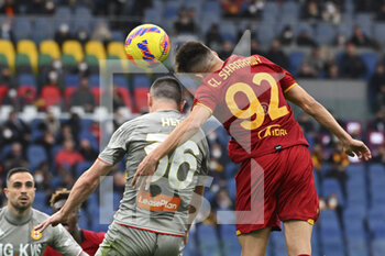 2022-02-05 - Stephan El Shaarawy of A.S. Roma and Silvan Hefti of Genoa CFC during the 24th day of the Serie A Championship between A.S. Roma vs Genoa CFC on 5th February 2022 at the Stadio Olimpico in Rome, Italy. - AS ROMA VS GENOA CFC - ITALIAN SERIE A - SOCCER