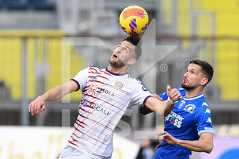 2022-02-13 - Charalampos Lykogiannis (Cagliari Calcio) and Petar Stojanovic (Empoli FC) - EMPOLI FC VS CAGLIARI CALCIO - ITALIAN SERIE A - SOCCER