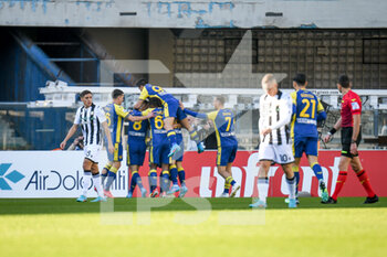 2022-02-13 - Verona's Fabio Depaoli celebrates after scoring a goal 1-0 - HELLAS VERONA FC VS UDINESE CALCIO - ITALIAN SERIE A - SOCCER