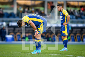 2022-02-13 - Disappointment of Verona's Giovanni Simeone - HELLAS VERONA FC VS UDINESE CALCIO - ITALIAN SERIE A - SOCCER
