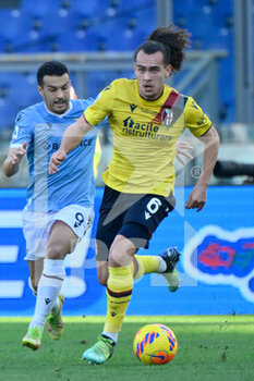 2022-02-12 - Arthur Theate (Bologna FC) during the Italian Football Championship League A 2021/2022 match between SS Lazio vs Bologna FC at the Olimpic Stadium in Rome on 12 February 2022. - SS LAZIO VS BOLOGNA FC - ITALIAN SERIE A - SOCCER