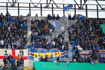 2022-02-13 - Supporters of UC Sampdoria during the Serie A 2021/22 football match between AC Milan and UC Sampdoria at Giuseppe Meazza Stadium, Milan, Italy on February 13, 2022 - AC MILAN VS UC SAMPDORIA - ITALIAN SERIE A - SOCCER