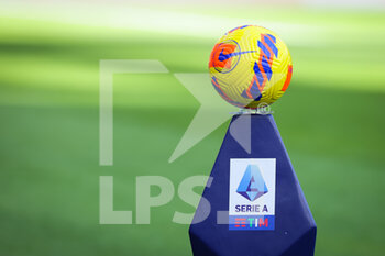 2022-02-13 - Official Nike Serie A matchball during the Serie A 2021/22 football match between AC Milan and UC Sampdoria at Giuseppe Meazza Stadium, Milan, Italy on February 13, 2022 - AC MILAN VS UC SAMPDORIA - ITALIAN SERIE A - SOCCER