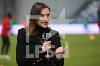 2022-02-13 - Federica Zille of DAZN during the Serie A match between US Sassuolo and AS Roma at Mapei Stadium-Città del Tricolore on February 13, 2022 in Reggio Emilia, Italy. - US SASSUOLO VS AS ROMA - ITALIAN SERIE A - SOCCER