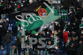 2022-02-13 - Fans of US SASSUOLO during the Serie A match between US Sassuolo and AS Roma at Mapei Stadium-Città del Tricolore on February 13, 2022 in Reggio Emilia, Italy. - US SASSUOLO VS AS ROMA - ITALIAN SERIE A - SOCCER