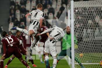 2022-02-18 - Matthijs De Ligt (Juventus FC) scores the goal - JUVENTUS FC VS TORINO FC - ITALIAN SERIE A - SOCCER