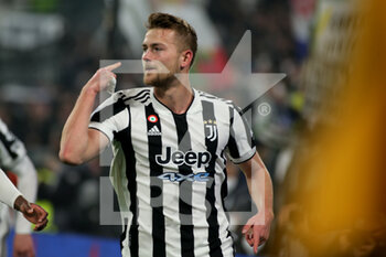 2022-02-18 - Matthijs De Ligt (Juventus FC) celebrates the goal - JUVENTUS FC VS TORINO FC - ITALIAN SERIE A - SOCCER