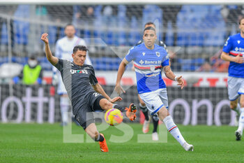 2022-02-19 - Kristjan Asllani (Empoli) Abdelhamid Sabiri (Sampdoria) - UC SAMPDORIA VS EMPOLI FC - ITALIAN SERIE A - SOCCER