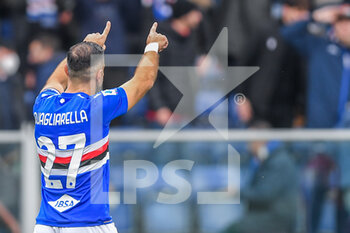 2022-02-19 - Fabio Quagliarella  celebrates after scoring a goal 1 -0 - UC SAMPDORIA VS EMPOLI FC - ITALIAN SERIE A - SOCCER