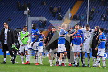2022-02-19 - Team Sampdoria celebrates after scoring a match - UC SAMPDORIA VS EMPOLI FC - ITALIAN SERIE A - SOCCER