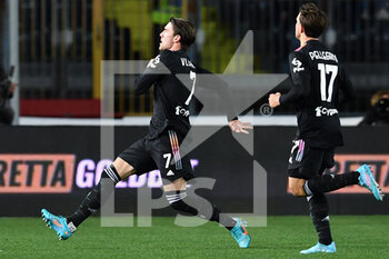 2022-02-26 - Dusan Vlahovic (Juventus FC) celebrates after scoring a goal - EMPOLI FC VS JUVENTUS FC - ITALIAN SERIE A - SOCCER