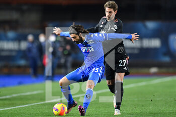 2022-02-26 - Sebastiano Luperto (Empoli FC) and Manuel Locatelli (Juventus FC) - EMPOLI FC VS JUVENTUS FC - ITALIAN SERIE A - SOCCER