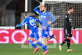 2022-02-26 - Andrea La Mantia (Empoli FC) Celebrates after scoring a goal - EMPOLI FC VS JUVENTUS FC - ITALIAN SERIE A - SOCCER