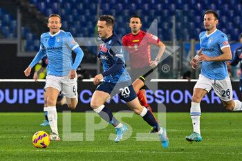2022-02-27 - Piotr Zielinski (SSC Napoli) during the Italian Football Championship League A 2021/2022 match between SS Lazio vs SSC Napoli at the Olimpic Stadium in Rome on 27 February 2022. - SS LAZIO VS SSC NAPOLI - ITALIAN SERIE A - SOCCER