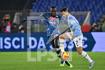 2022-02-27 - Kalidou Koulibaly (SSC Napoli) Felipe Anderson (SS Lazio)  during the Italian Football Championship League A 2021/2022 match between SS Lazio vs SSC Napoli at the Olimpic Stadium in Rome on 27 February 2022. - SS LAZIO VS SSC NAPOLI - ITALIAN SERIE A - SOCCER